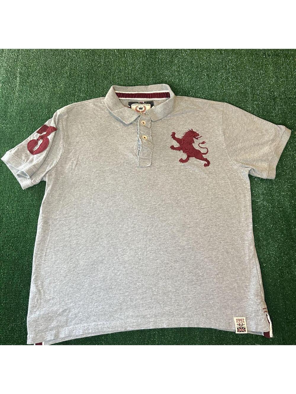 Cactus Premium Quality Red lion polo shirt embroidered y2k vtg